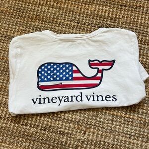 Vineyard Vines Whale Flag White Tee